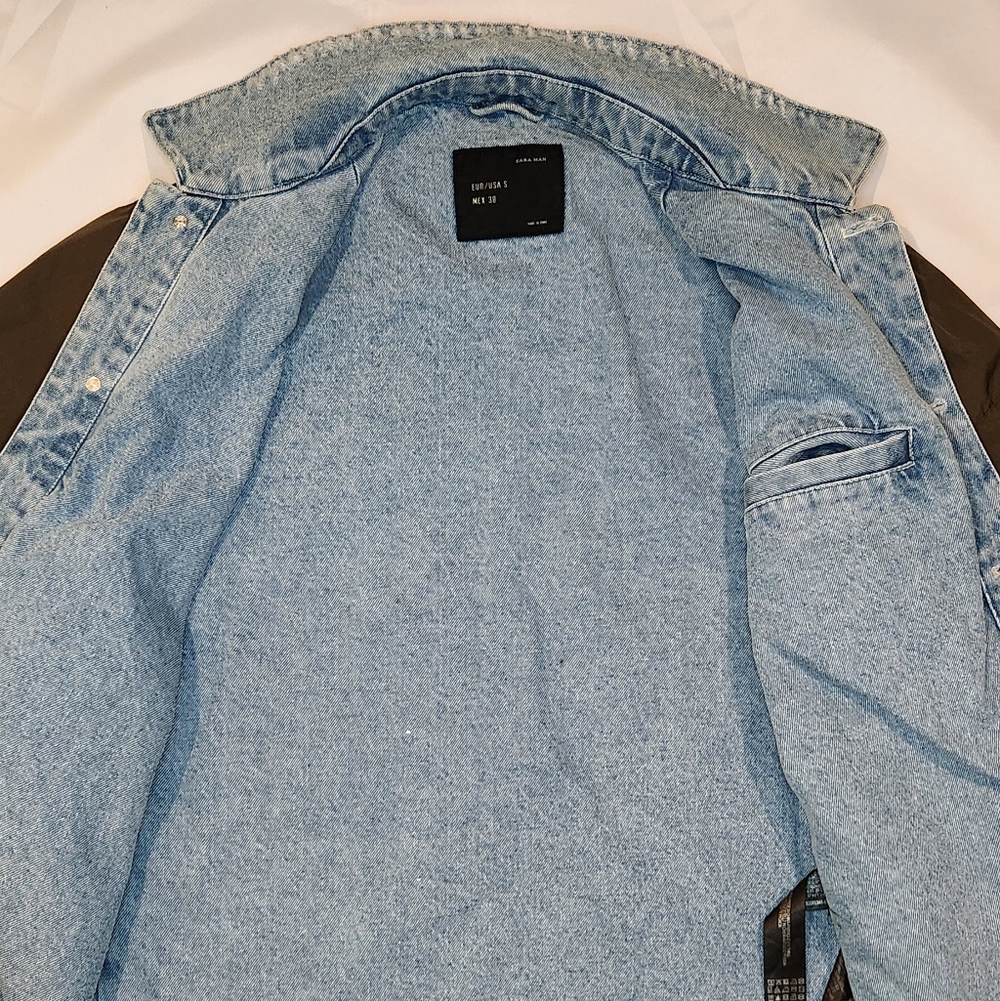 Men's Brown and Blue Jacket - Picture 3 of 7